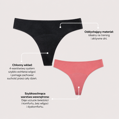 Bezszwowe Stringi Nietrzymanie Moczu