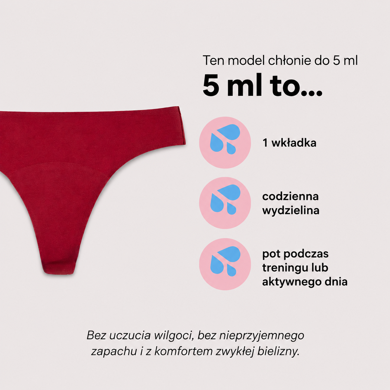Bezszwowe Stringi Nietrzymanie Moczu
